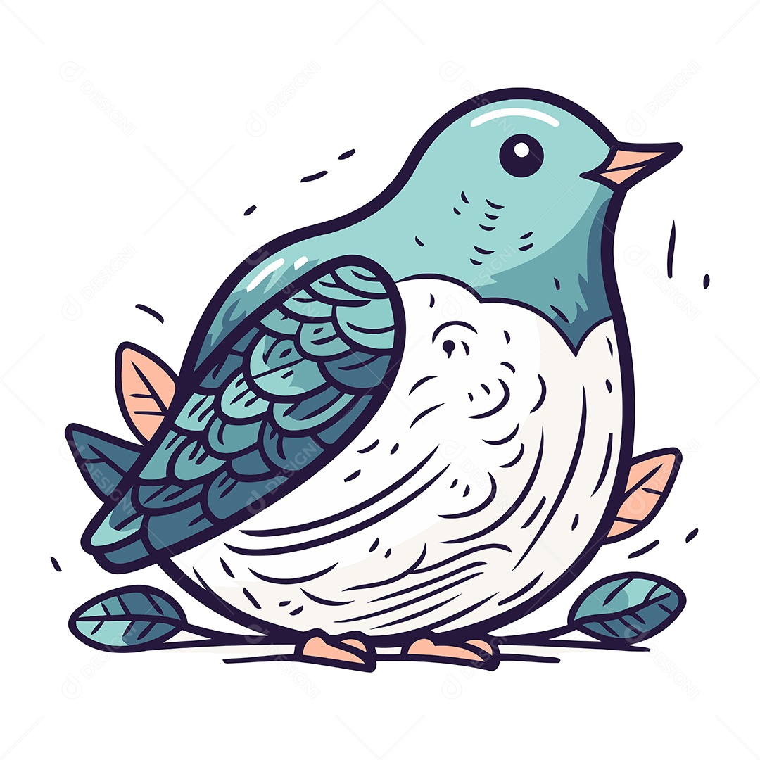 Pomba de Desenho Animado Ilustração Vetor EPS