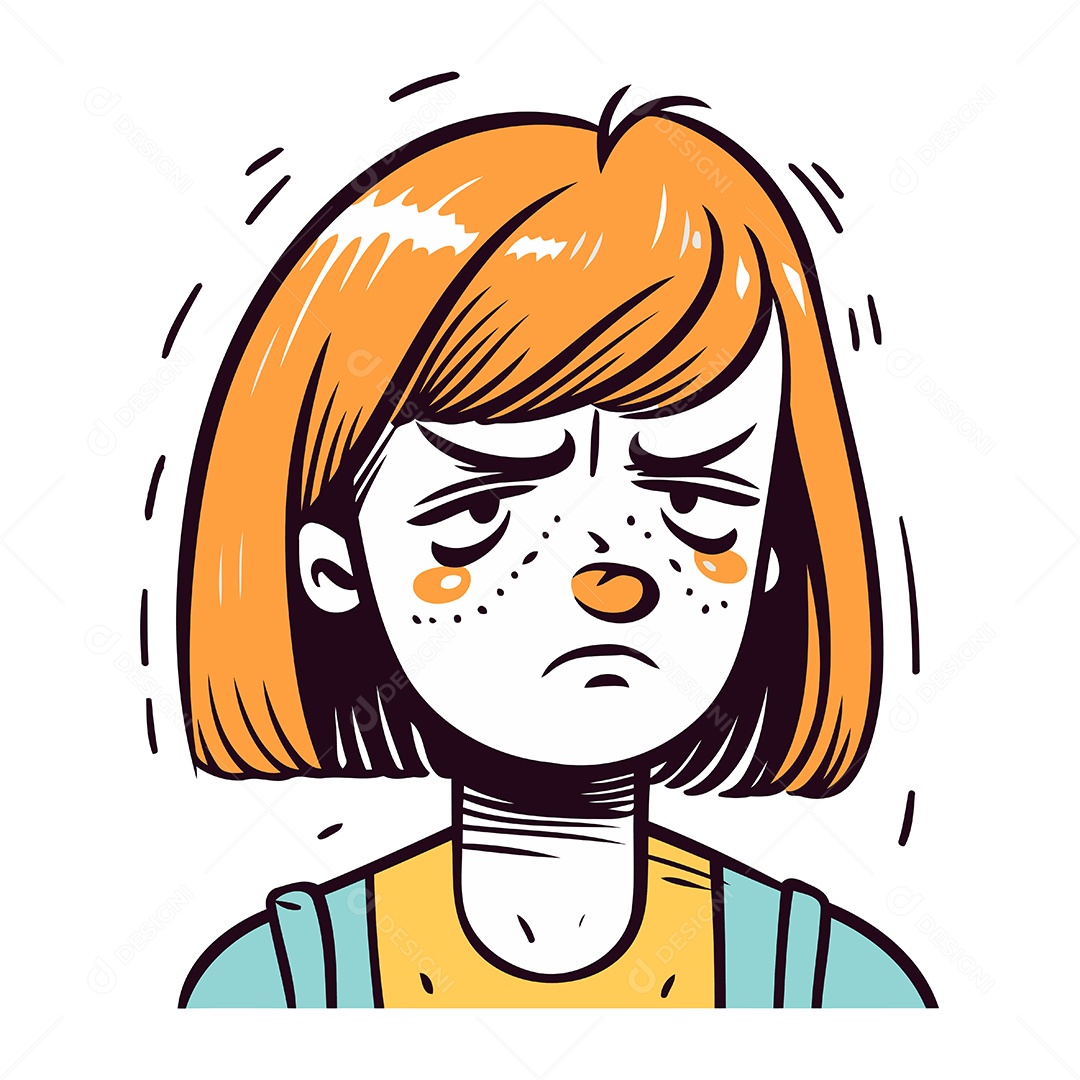 Mulher de Desenho Animado Ilustração Vetor EPS