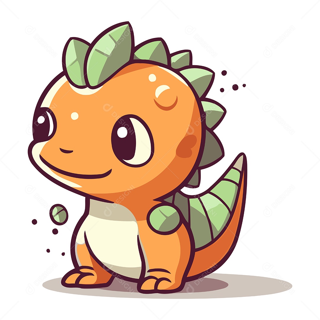 Dinossauro de Desenho Animado Ilustração Vetor EPS