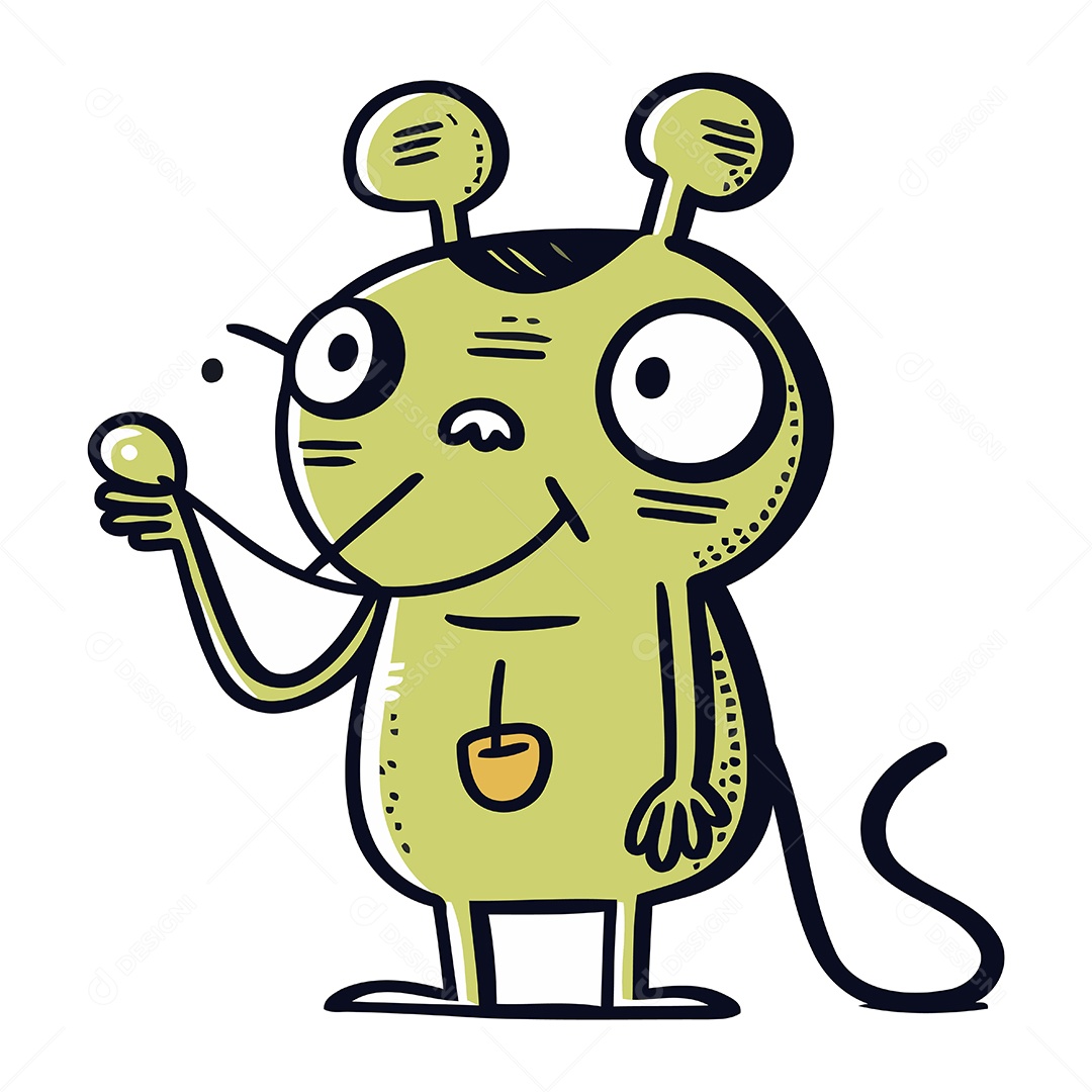 Monstro de Desenho Animado Ilustração Vetor EPS