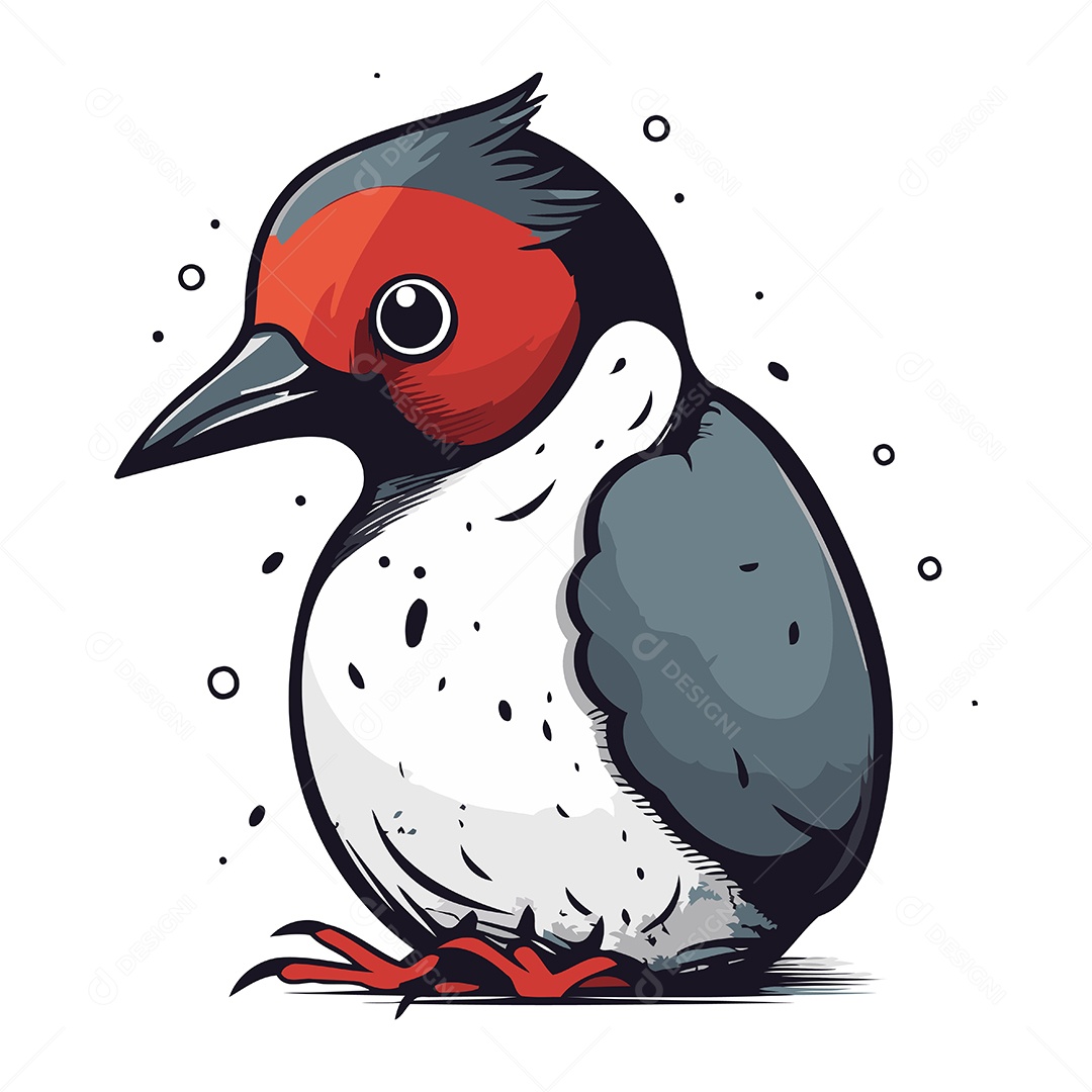 Pica Pau de Desenho Animado Ilustração Vetor EPS