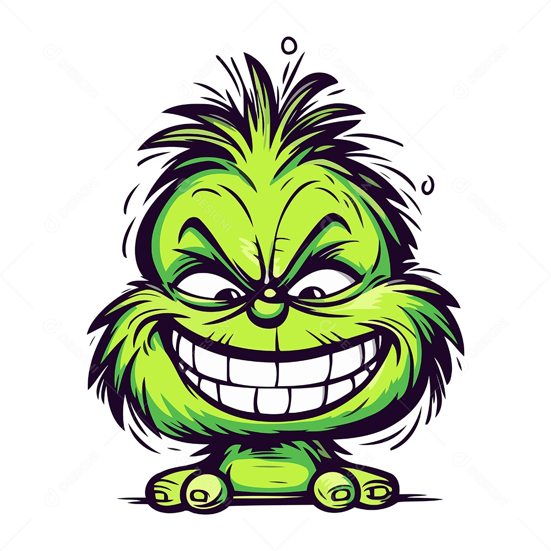 Monstro de Desenho Animado Ilustração Vetor EPS