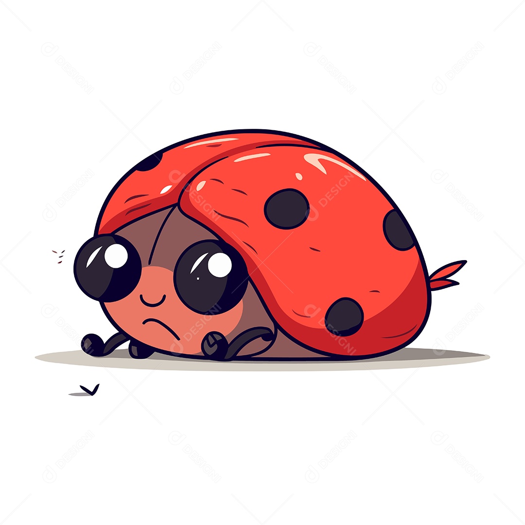 Joaninha de Desenho Animado Ilustração Vetor EPS