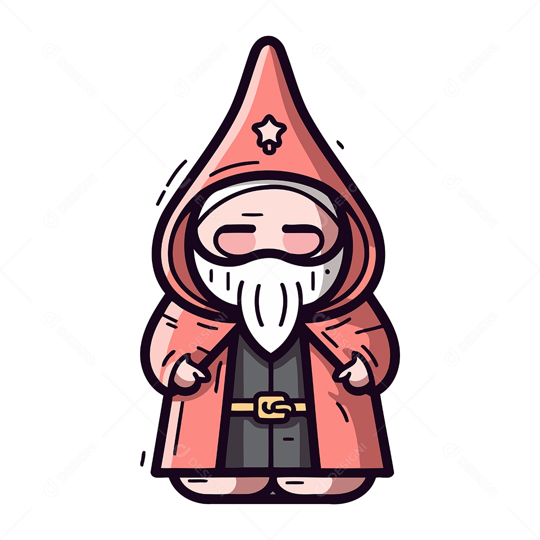 Mago de Desenho Animado Ilustração Vetor EPS