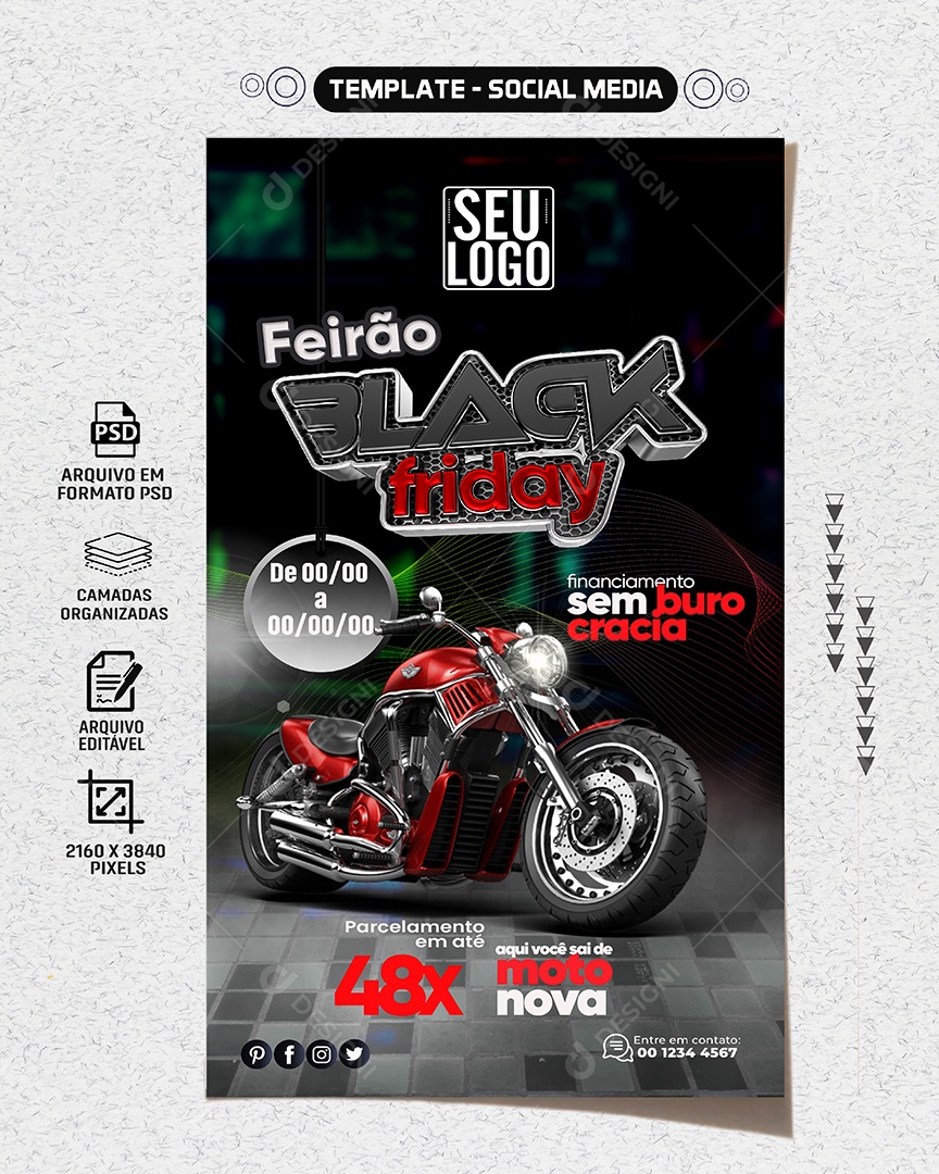 Story Feirão Black Friday Concessionária Social Media PSD Editável