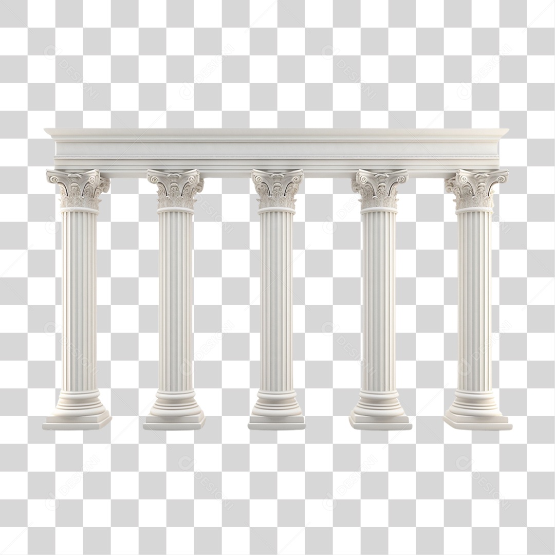 Coluna Branca Romana Estrutura PNG Transparente