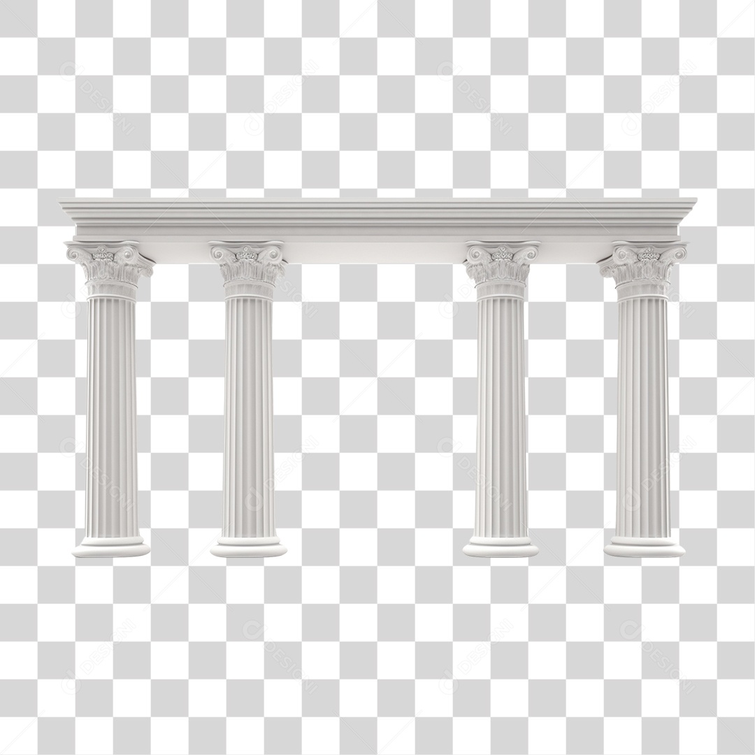 Coluna Branca Romana Estrutura PNG Transparente