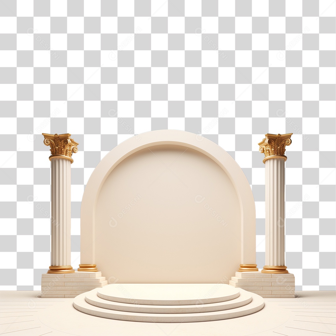 Cenário Teatral Podium PNG Transparente