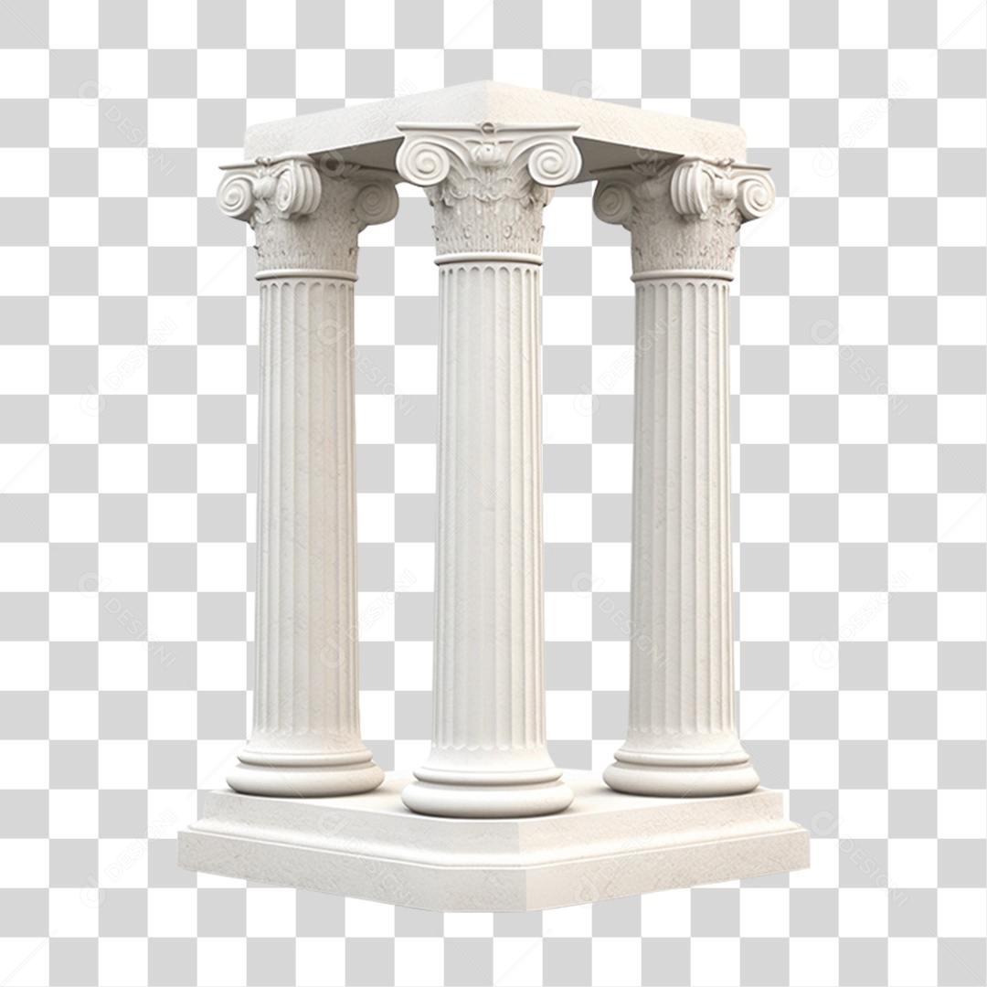 Coluna Branca Romana Estrutura PNG Transparente