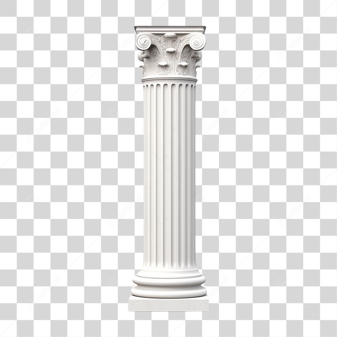 Coluna Branca Romana Estrutura PNG Transparente