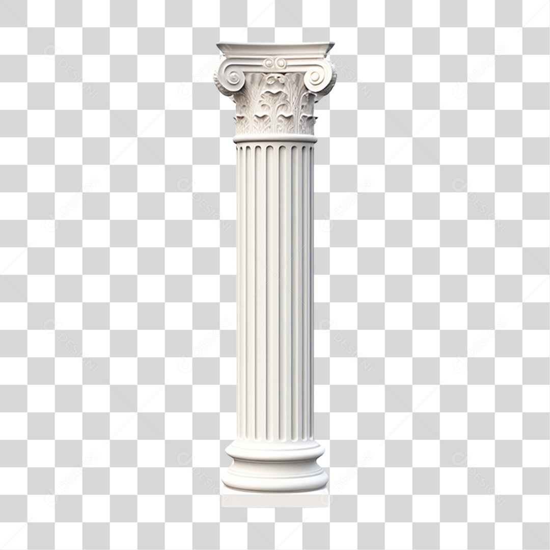 Coluna Branca Romana Estrutura PNG Transparente