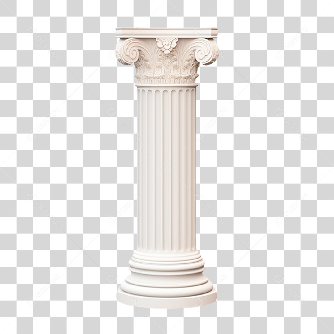 Coluna Branca Romana Estrutura PNG Transparente