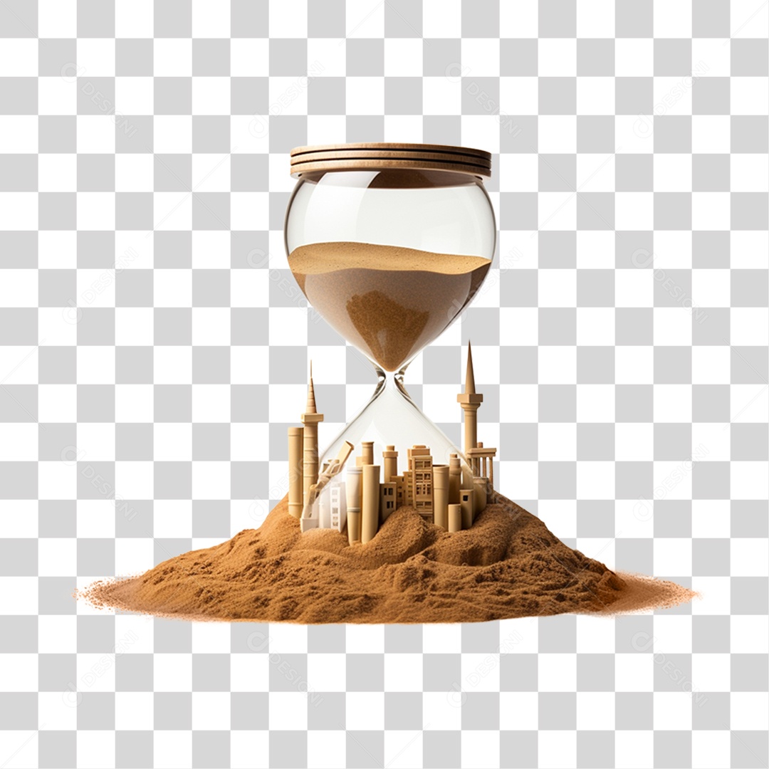 Ampulheta Tempo Areia PNG Transparente