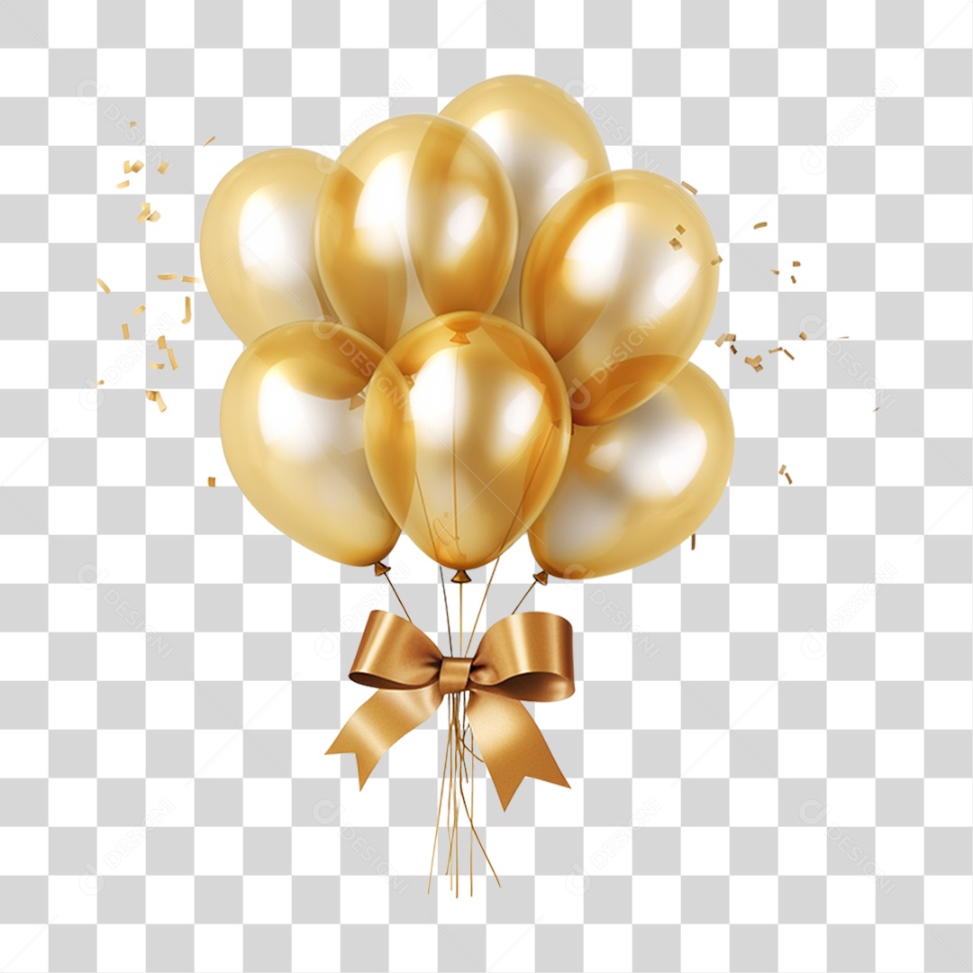 Balões Comemorações Presentes PNG Transparente