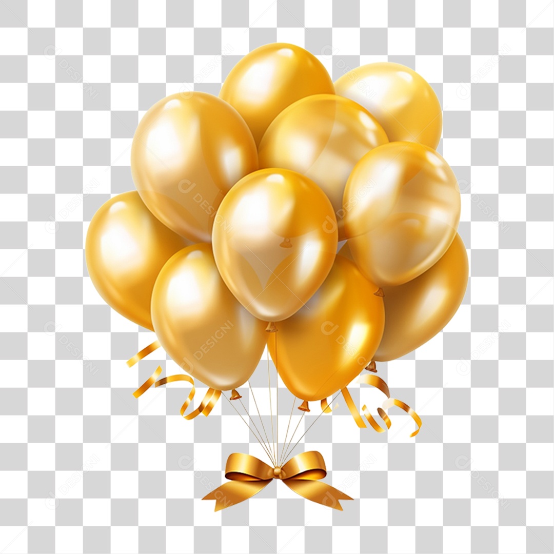 Balões Comemorações Presentes PNG Transparente