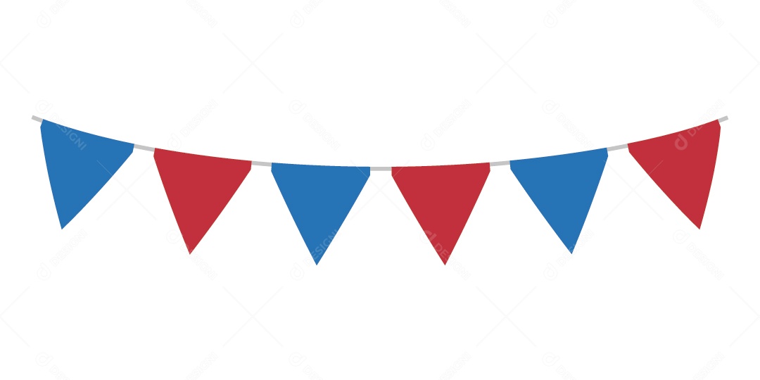 Bandeirolas nas Cores de 4 de Junho Ilustração Vetor EPS