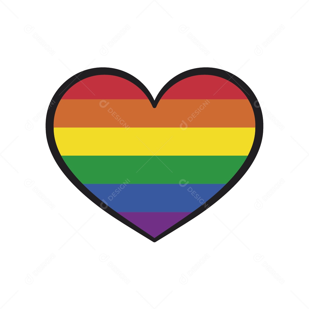 Símbolo do Movimento LGBTQIA+ Ilustração Vetor EPS