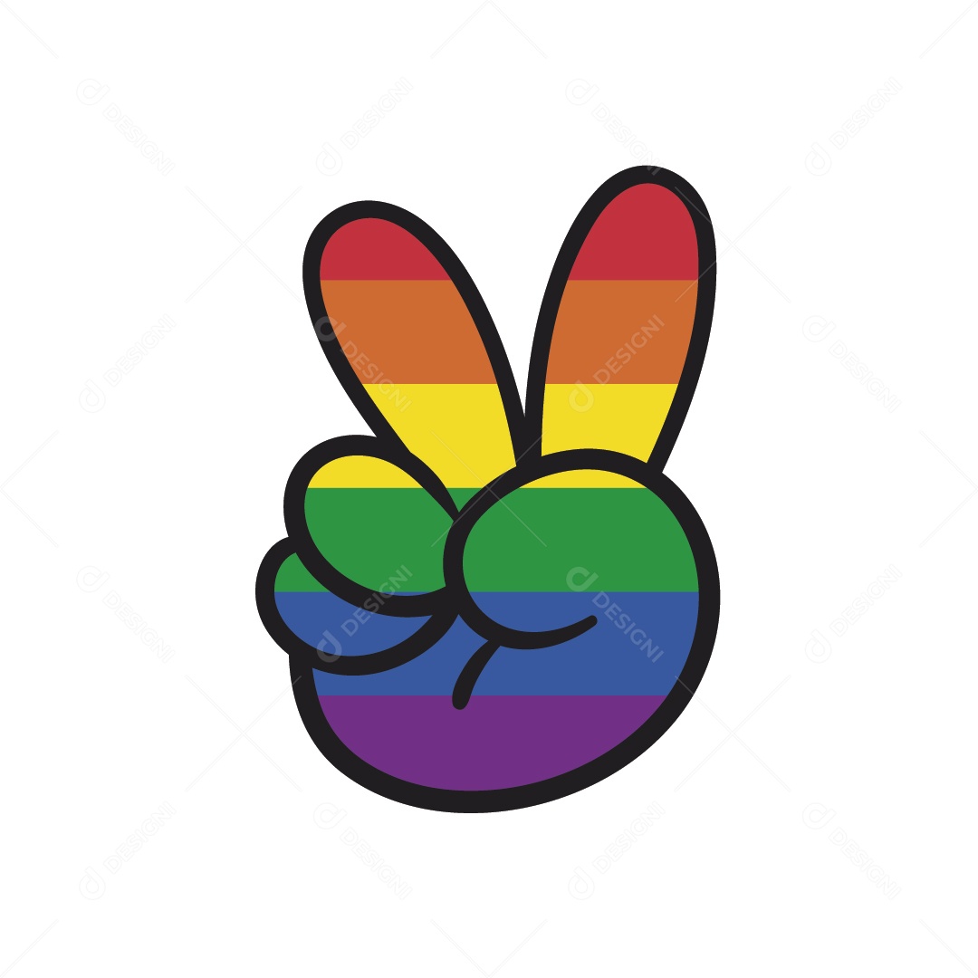 Símbolo do Movimento LGBTQIA+ Ilustração Vetor EPS
