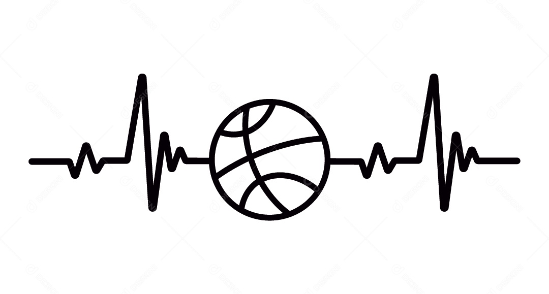 Batimentos Cardíacos do Esporte Ilustração Vetor EPS