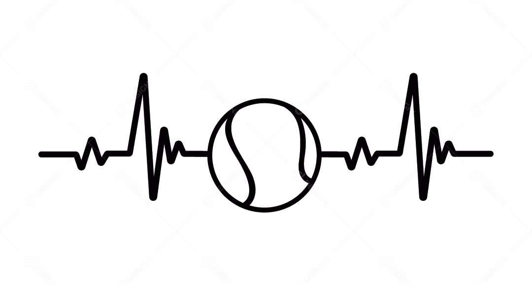 Batimentos Cardíacos do Esporte Ilustração Vetor EPS