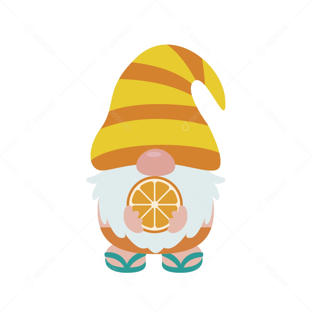 Gnomo de Verão Ilustração Vetor EPS