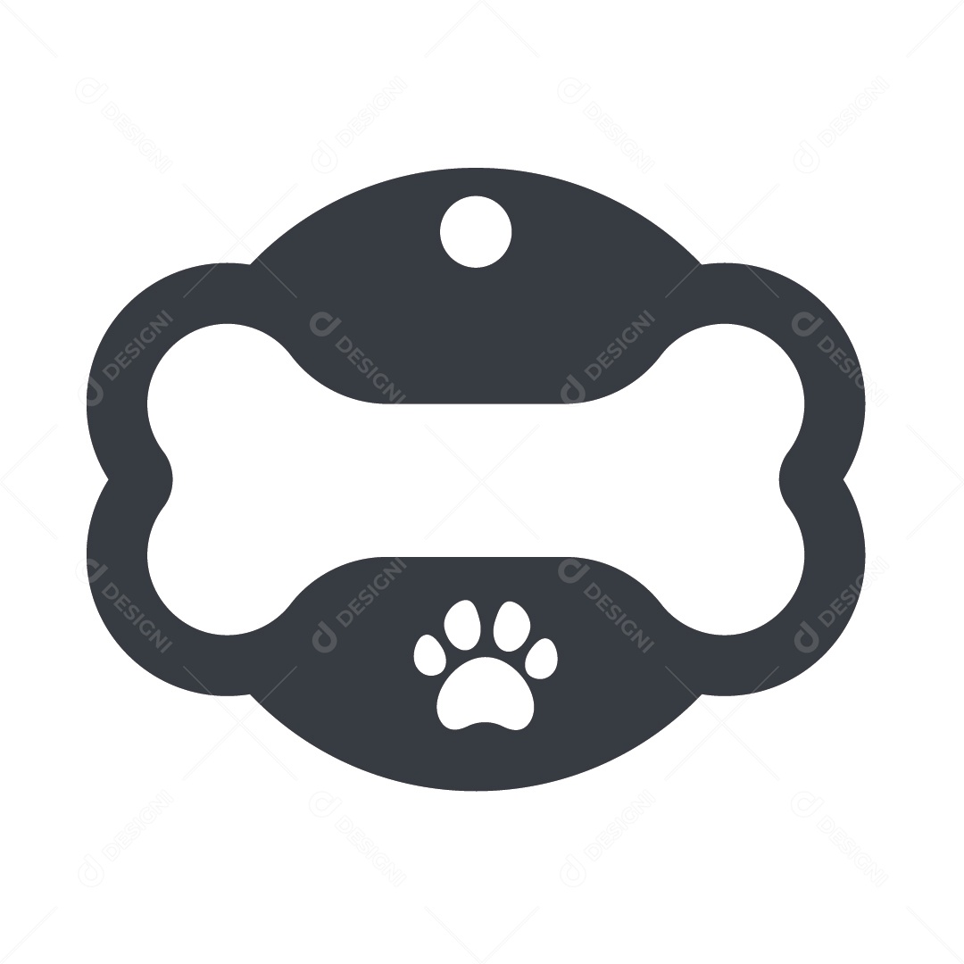 Modelo de Etiqueta Pra Cachorro Ilustração Vetor EPS