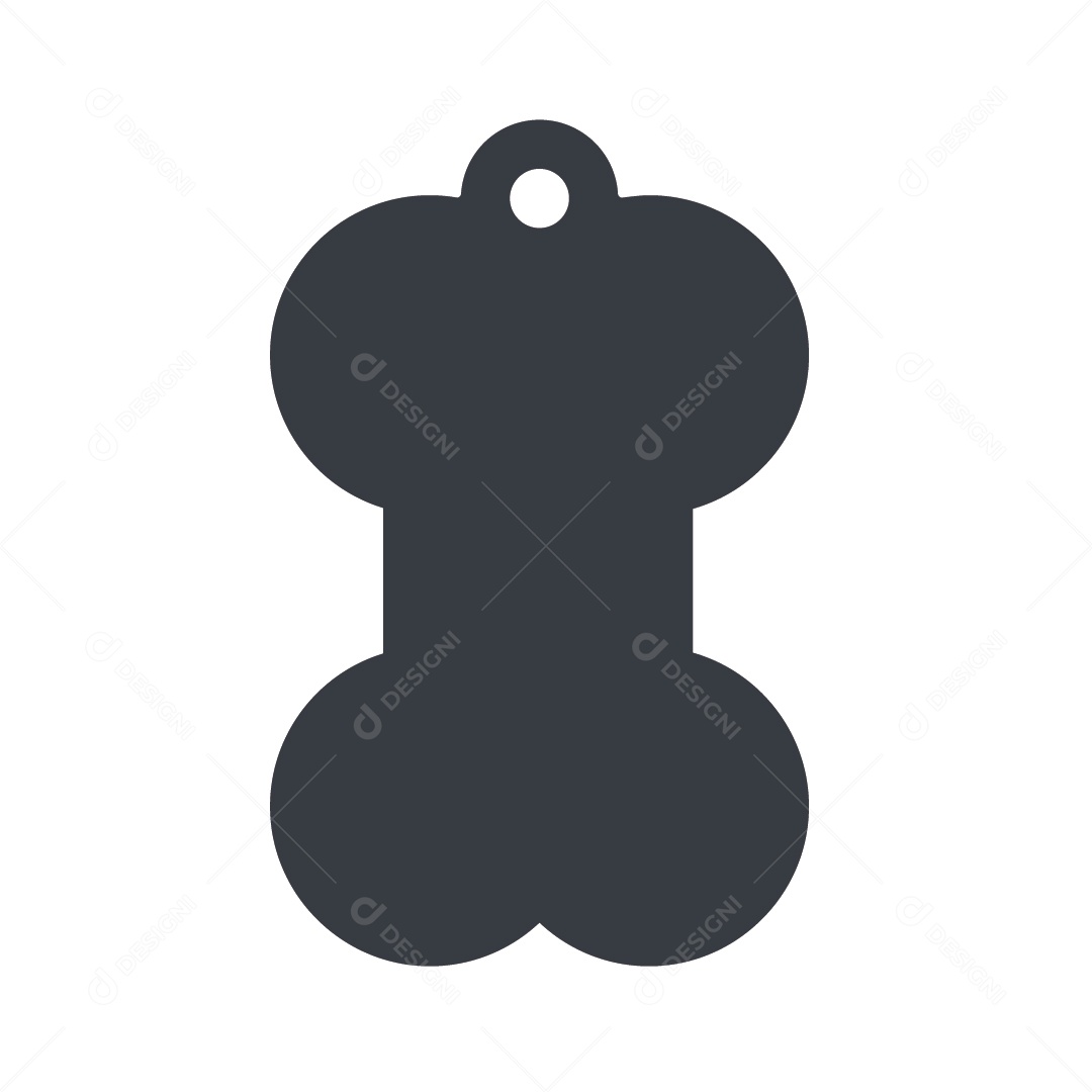 Modelo de Etiqueta Pra Cachorro Ilustração Vetor EPS