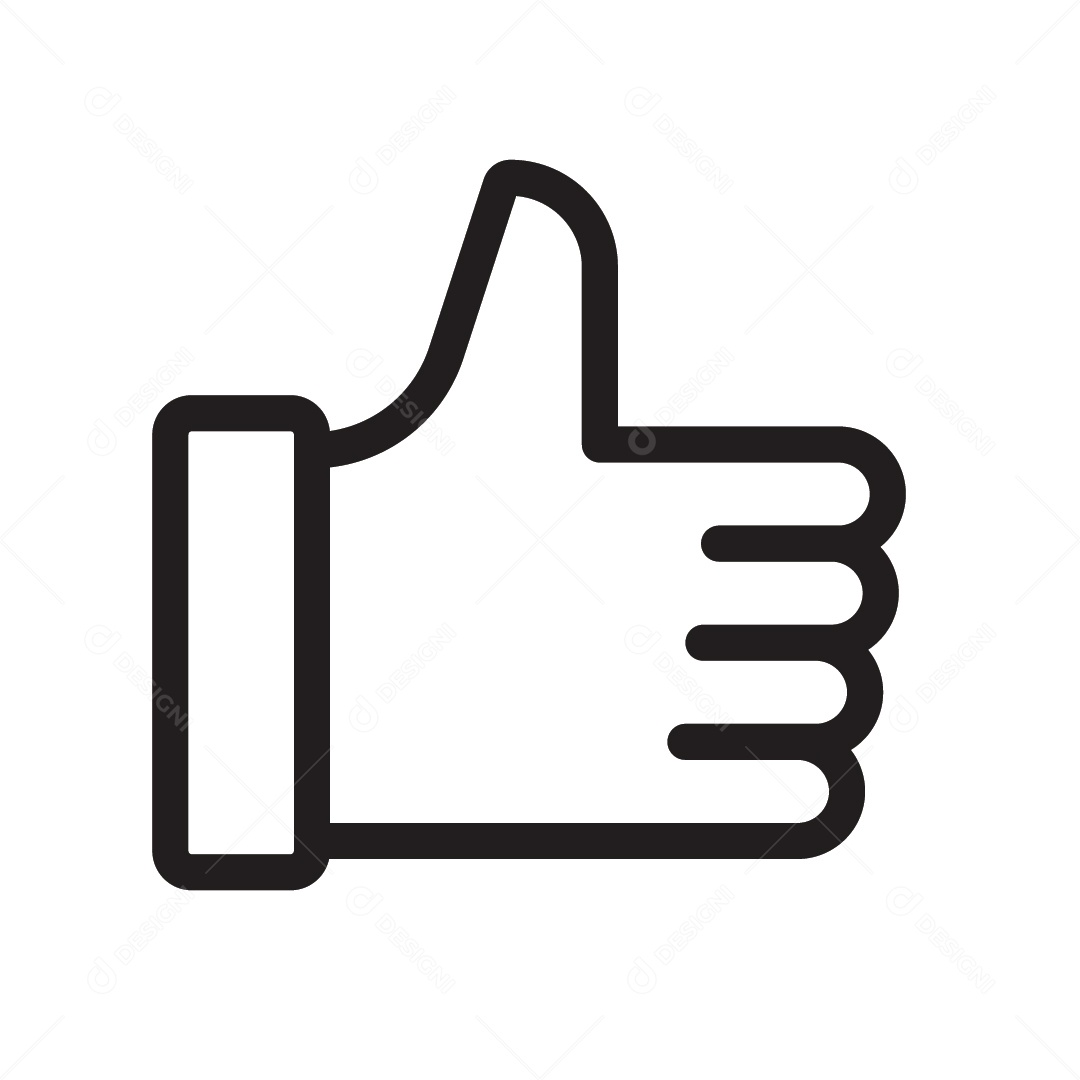 Ícone de Gostei Ilustração Vetor EPS