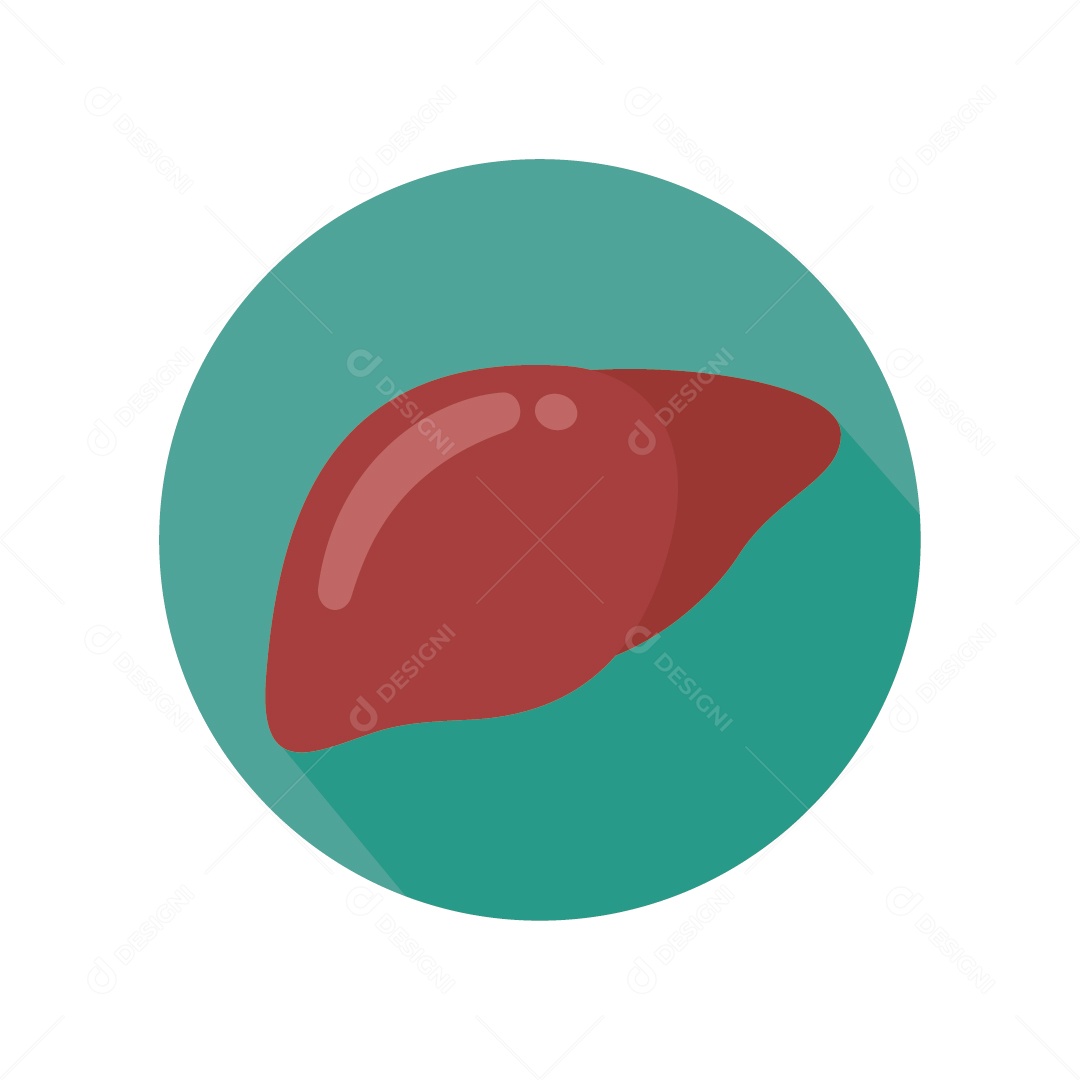 Ícone de Fígado Ilustração Vetor EPS