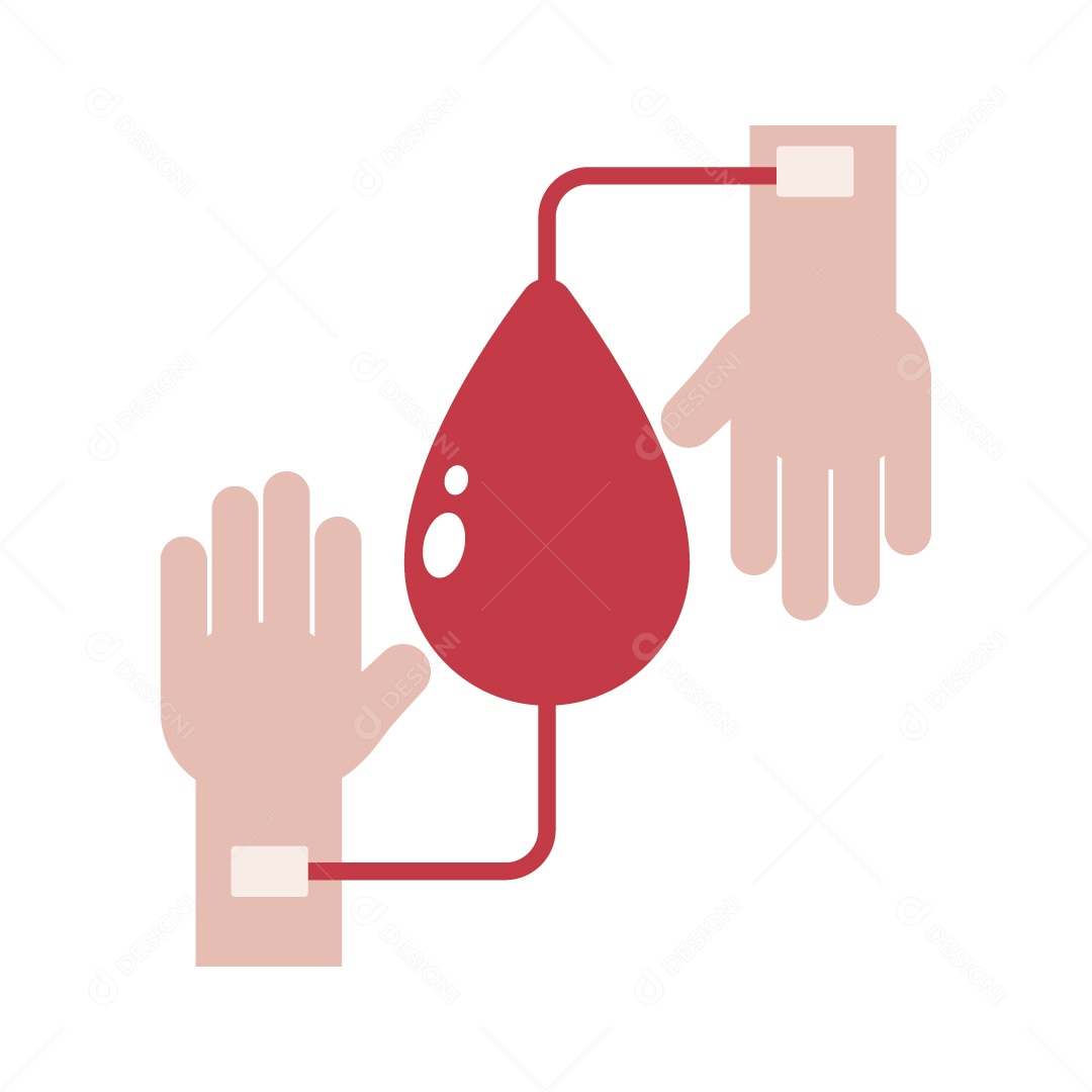 Ícone de Doação de Sangue Ilustração Vetor EPS