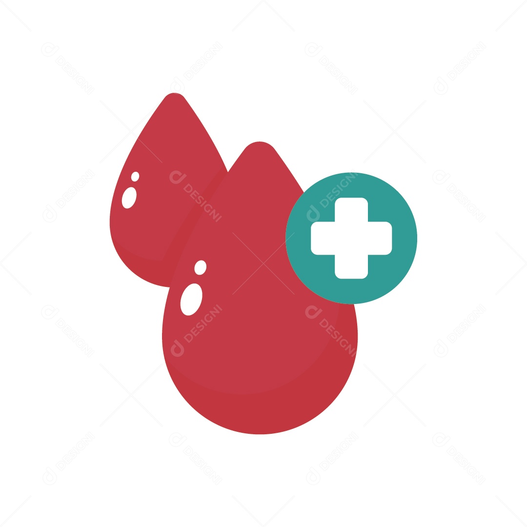 Ícone de Doação de Sangue Ilustração Vetor EPS