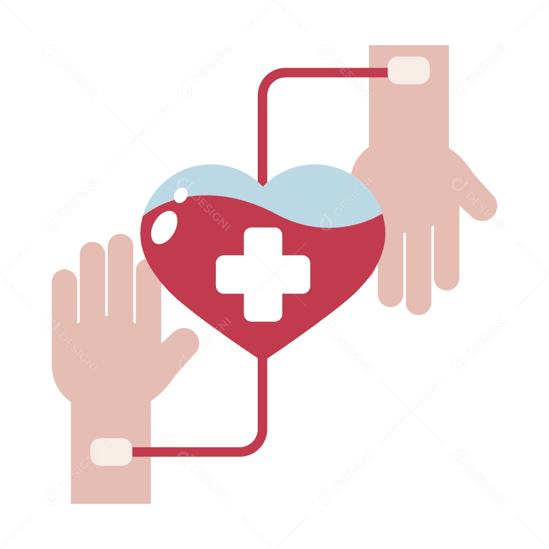 Ícone de Doação de Sangue Ilustração Vetor EPS
