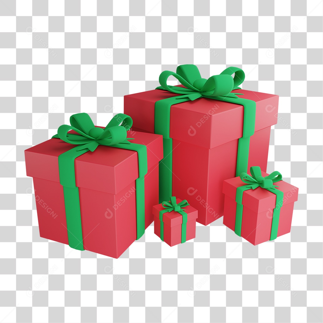 Elemento 3D Caixa Decorações Enfeites PNG Transparente