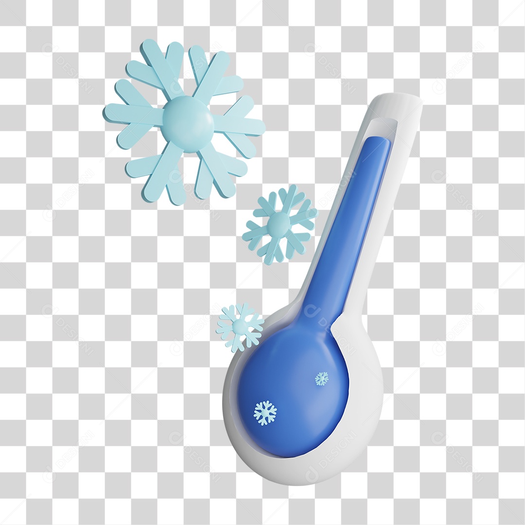 Medidor de Temperatura Flocos de Neve PNG Transparente