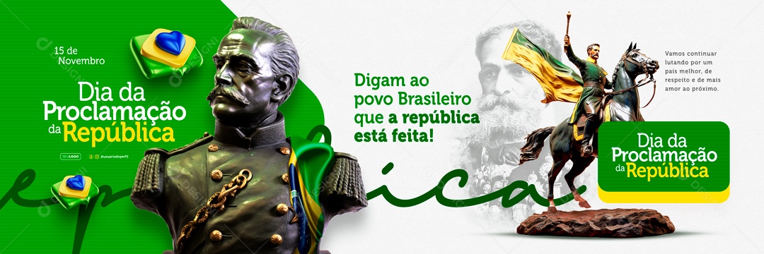 Banner Dia Da Proclamação Da República 15 De Novembro Social Media PSD Editável