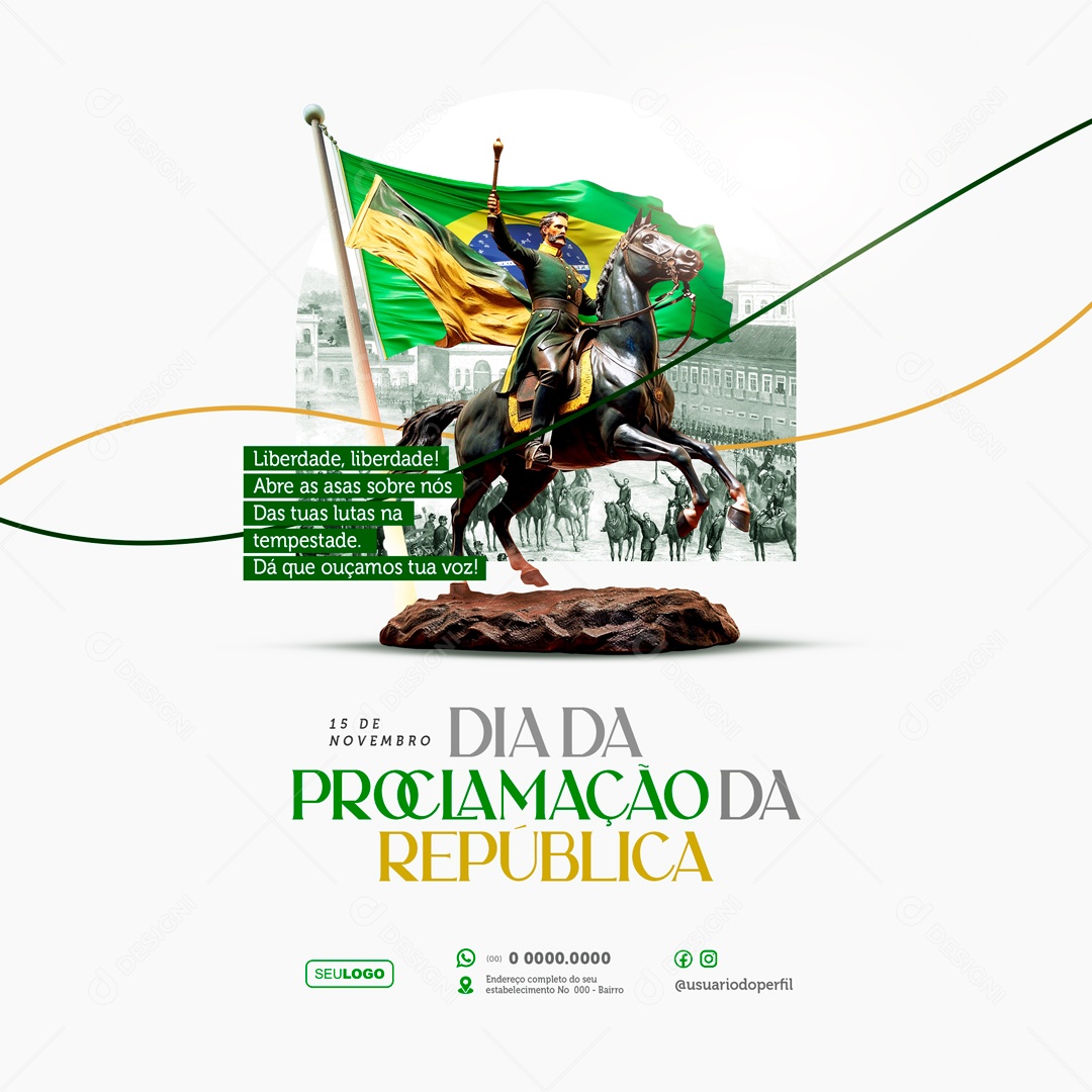 Social Media Feed Tuas Lutas Na Tempestade Proclamação Da República PSD Editável