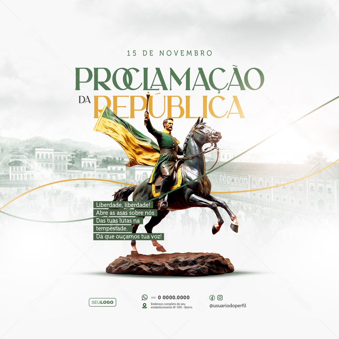Feed Proclamação Da República 15 De Novembro Social Media PSD Editável