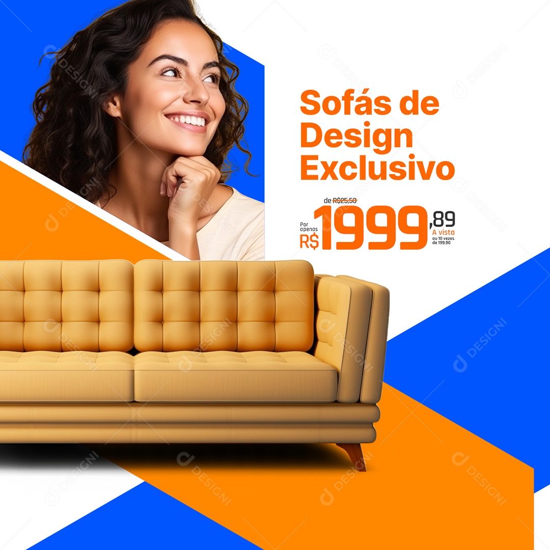 Loja de Móveis Sofás de Design Exclusivo Social Media PSD Editável