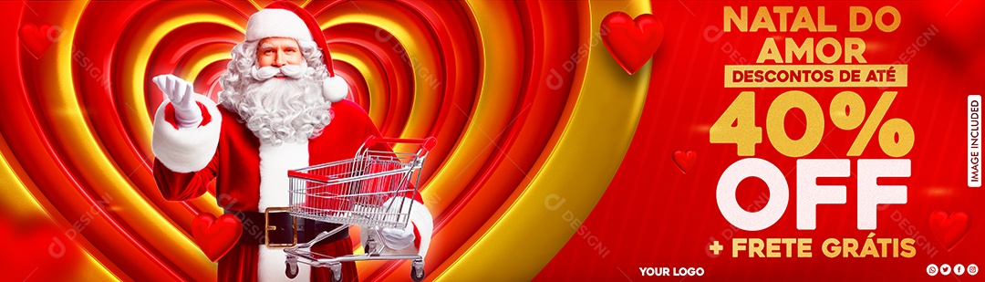 Carrossel Natal Do Amor Descontos Social Media PSD Editável
