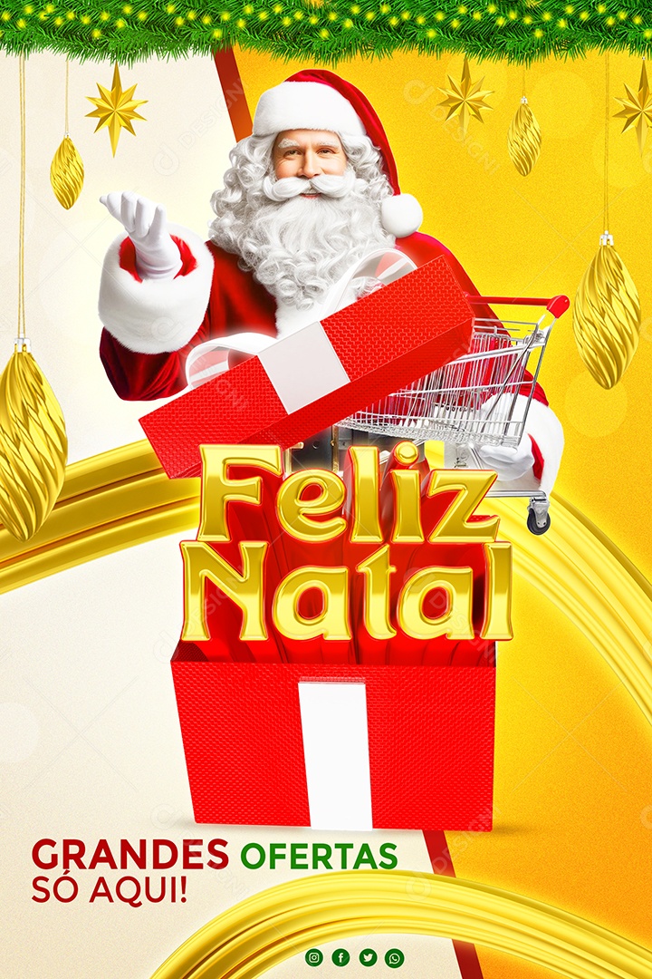 Story Grandes Ofertas Feliz Natal Social Media PSD Editável