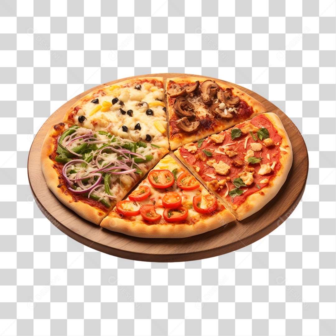 Pizza Various Flavors Transparent PNG