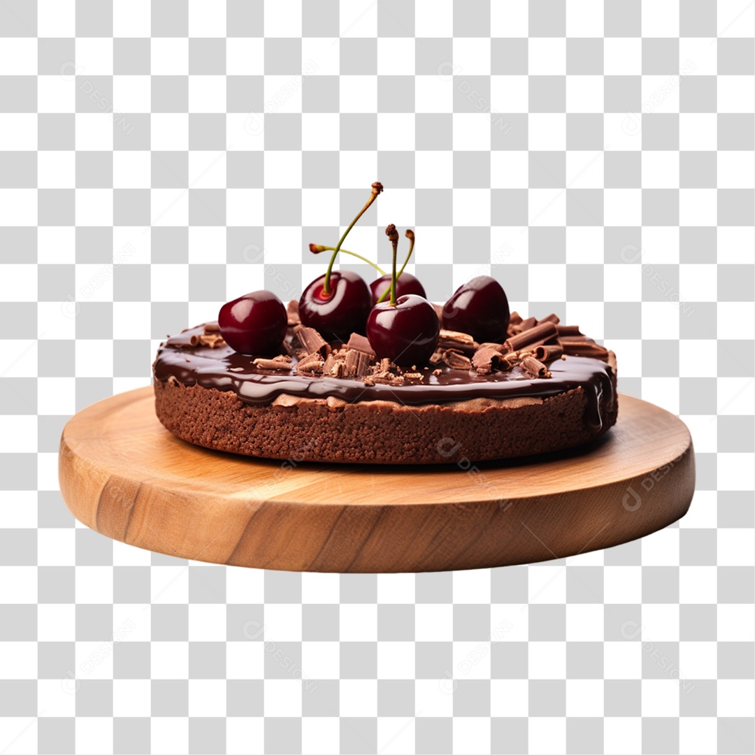 Bolo de Chocolate PNG Transparente