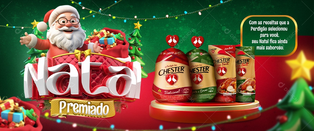 Carrossel Natal Premiado com as Receitas que a Perdigão Selecionou para Você Social Media PSD Editável