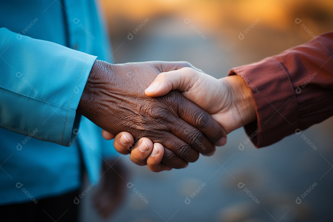 Trabalhando juntos o conceito de trabalho em equipe com as mãos unidas