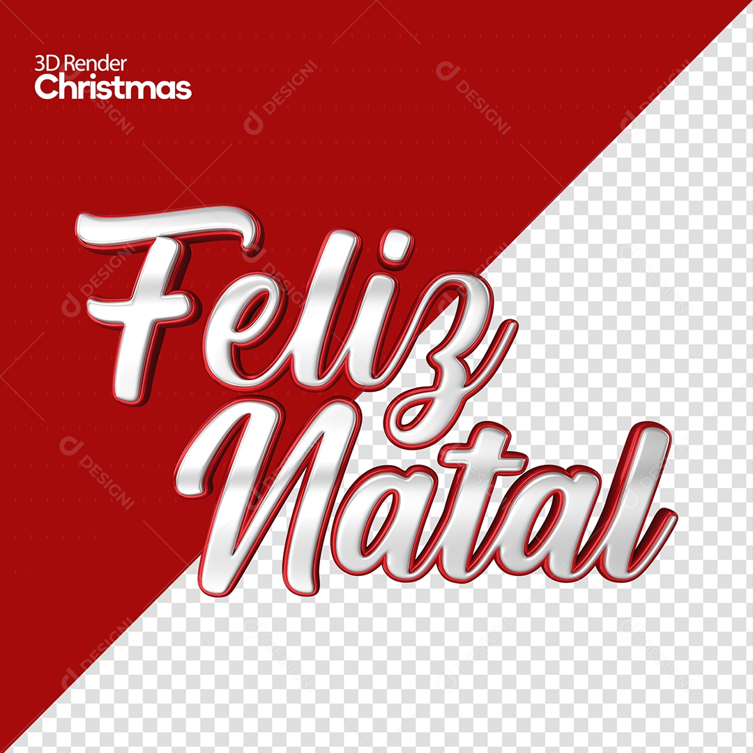 Texto 3D Feliz Natal Para Composição PSD