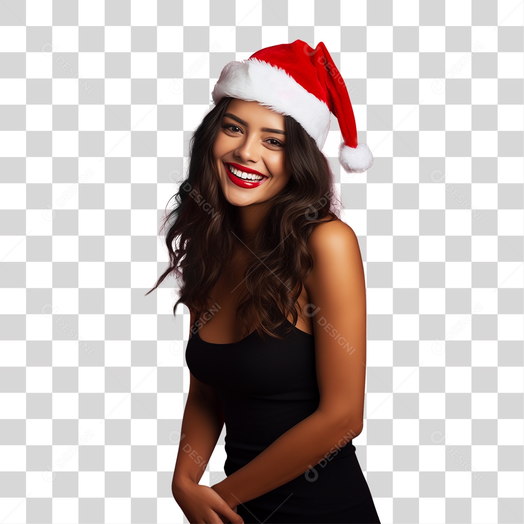 Mulher Vestida Para o Natal PNG Transparente