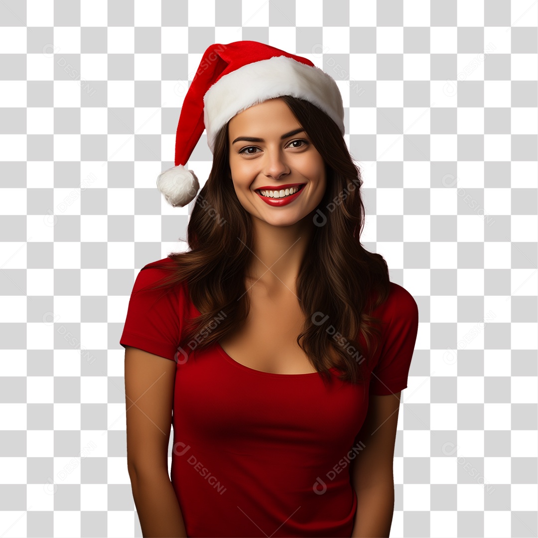 Mulher Vestida Para o Natal PNG Transparente