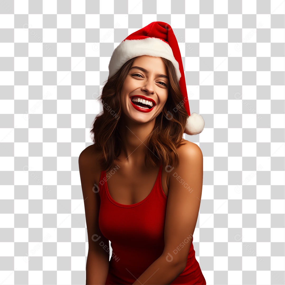 Mulher Vestida Para o Natal PNG Transparente