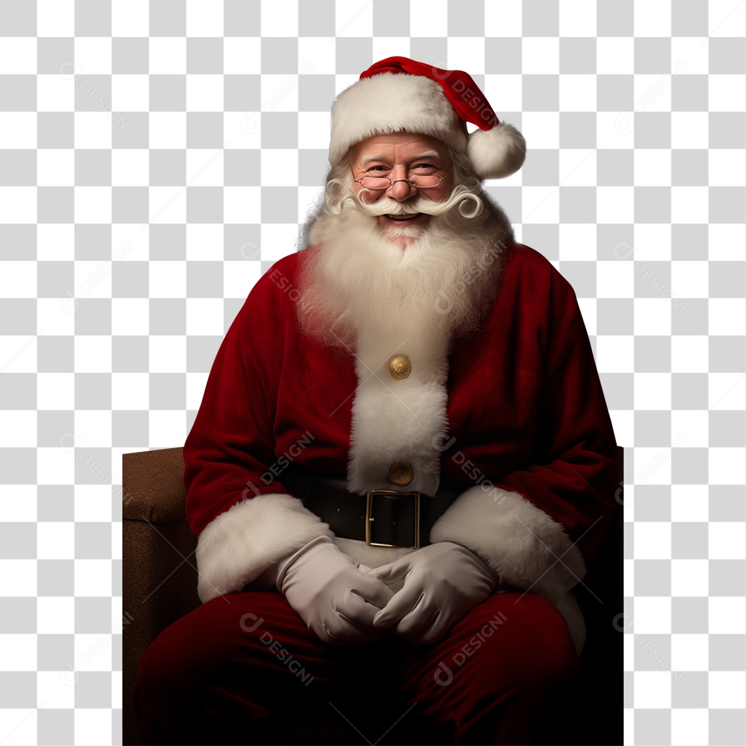 Homem Vestido de Papai Noel Para o Natal PNG Transparente