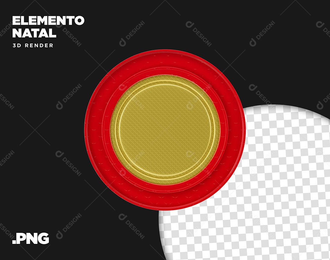 Elemento 3D Natalino Para Composição PSD + PNG
